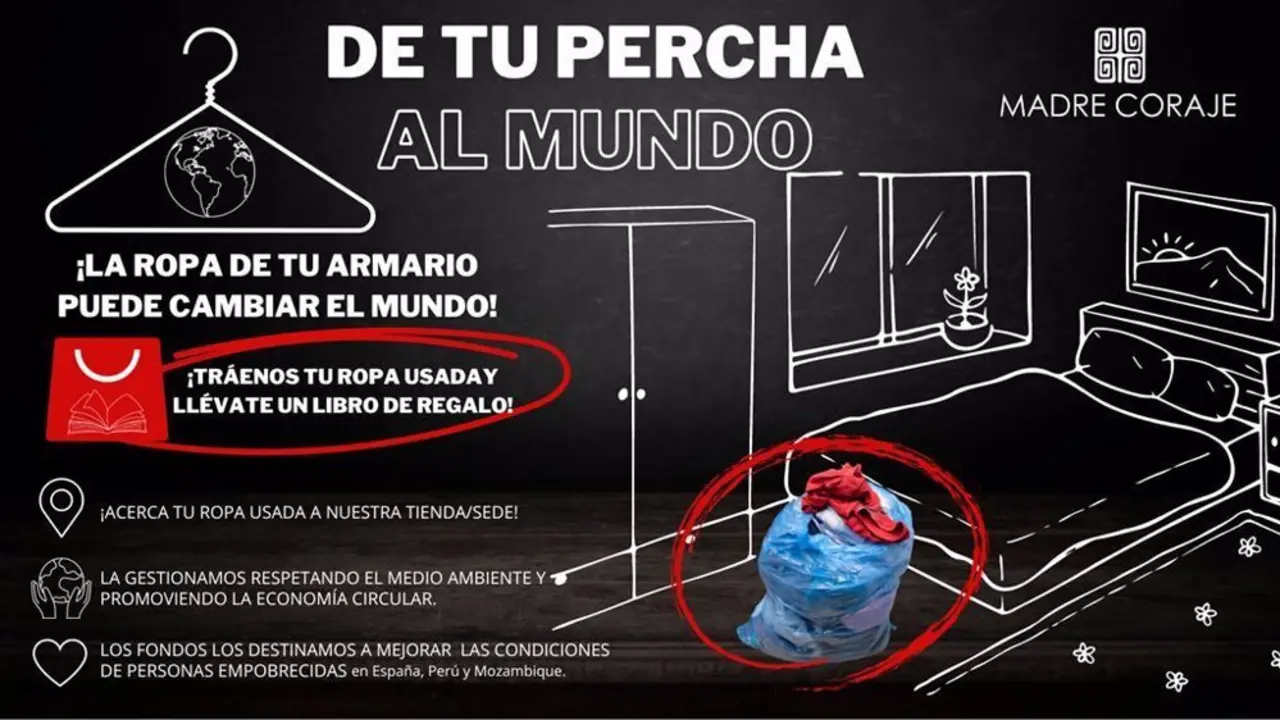 La nueva campa&ntilde;a de &lsquo;Madrid Coraje&rsquo; regalar&aacute; un libro por cada bolsa de ropa donada