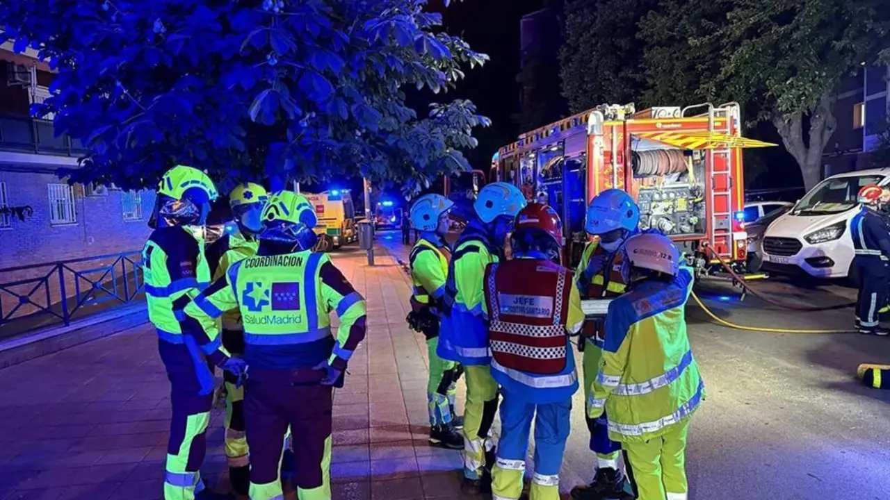 Un cortocircuito fue la posible causa del incendio de anoche en Getafe que deja 18 heridos