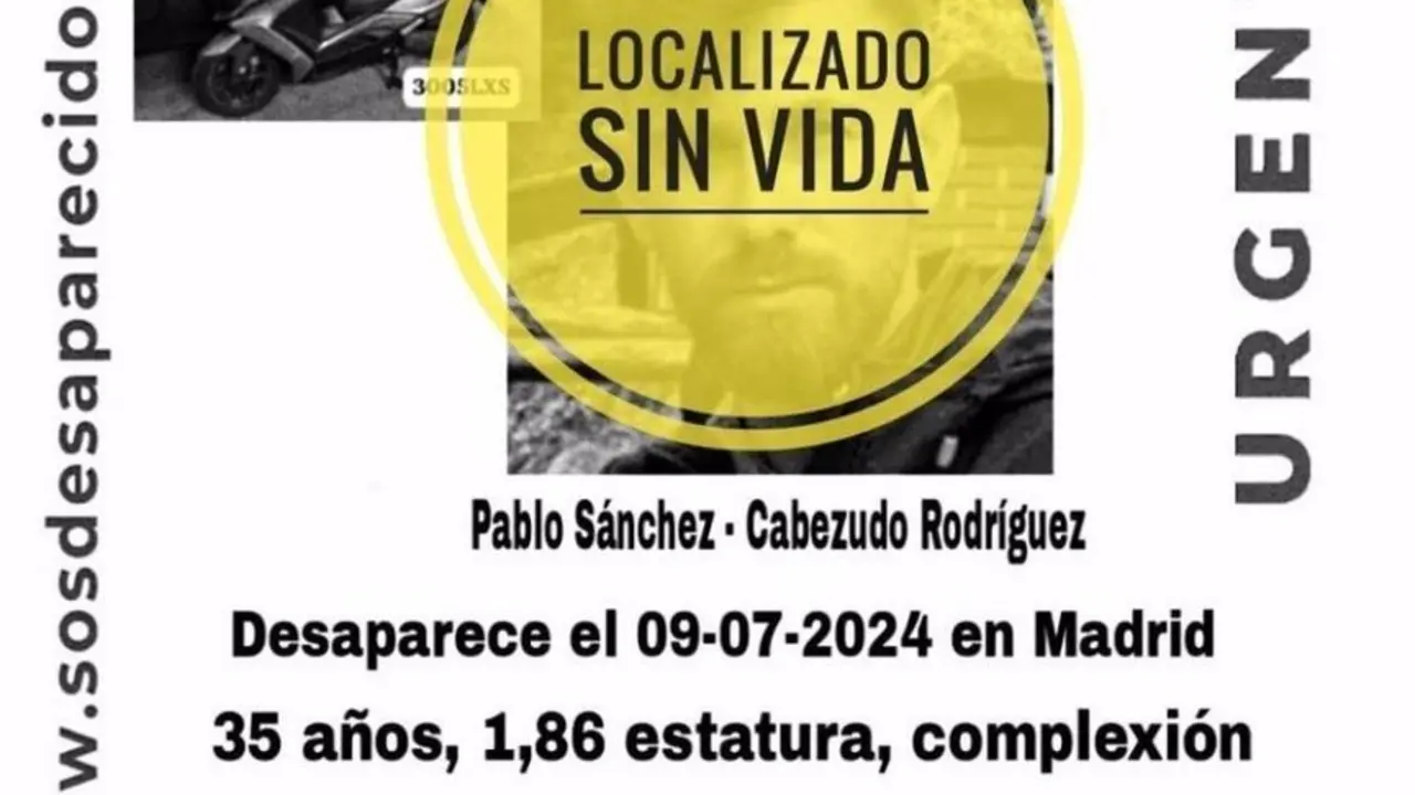 Cartel desaparecido hallado sin vida