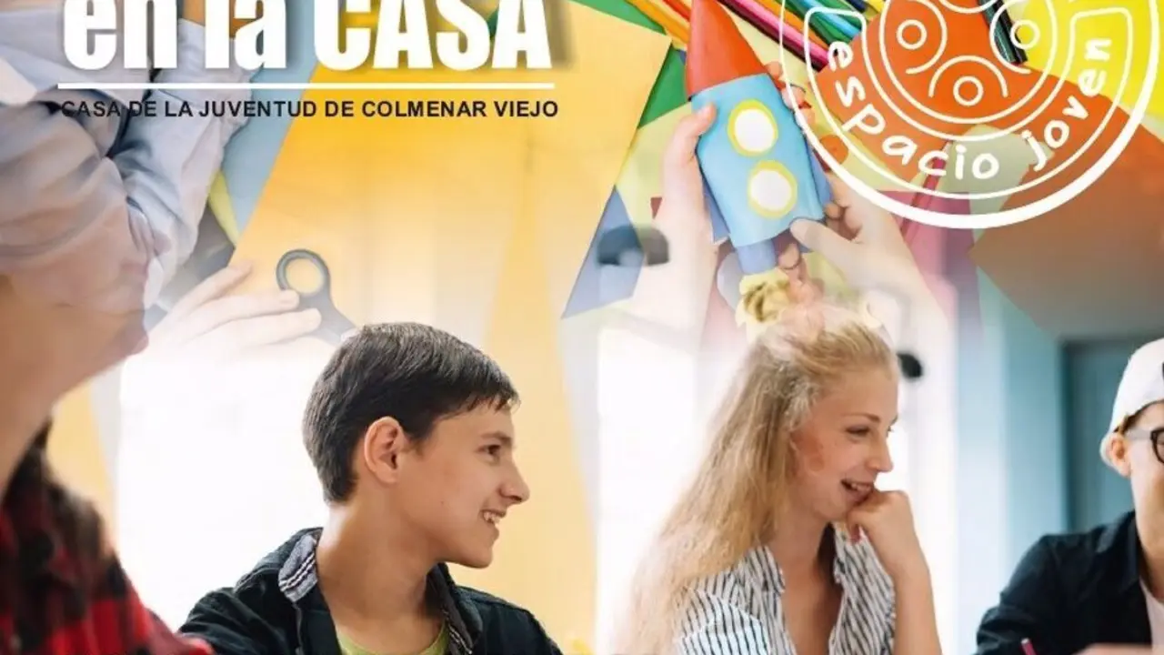Cartel promocional de los cursos de la Casa de la Juventud de Colmenar Viejo