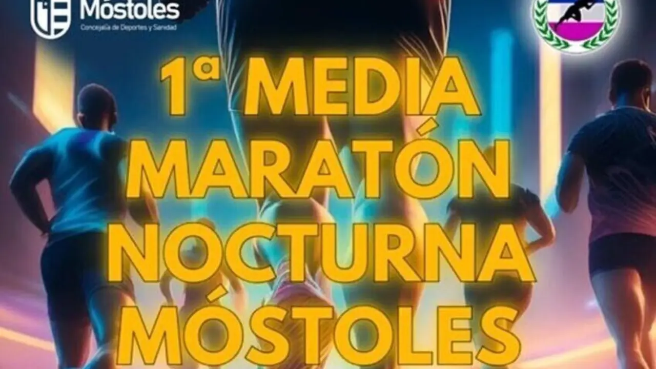 Cartel promocional de la Media Marat&oacute;n de M&oacute;stoles