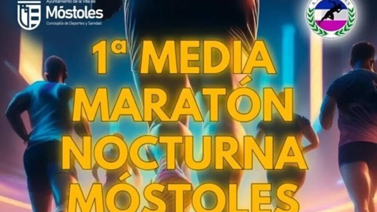 Cartel promocional de la Media Marat&oacute;n de M&oacute;stoles
