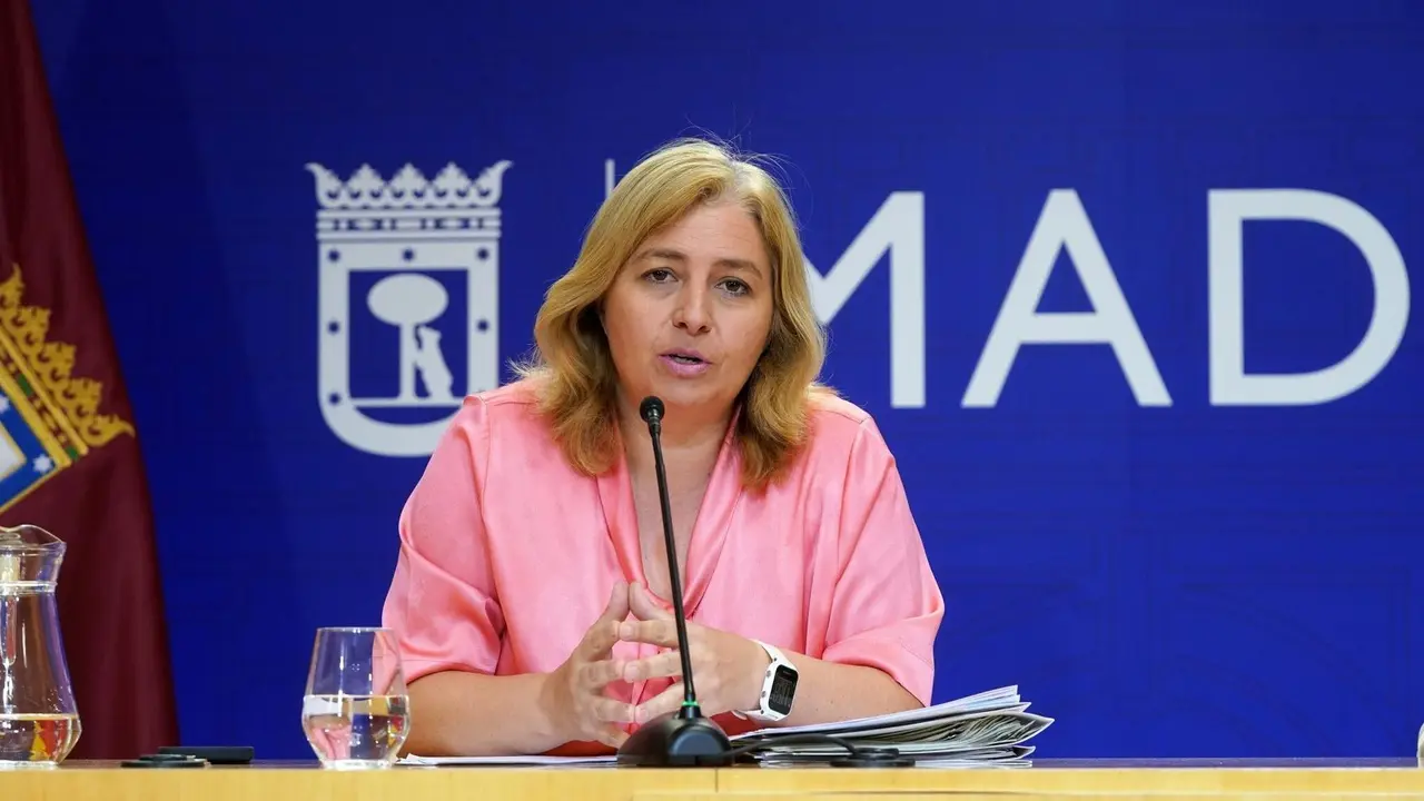 La vicealcaldesa de Madrid, Inma Sanz, en rueda de prensa posterior a la Junta de Gobierno
