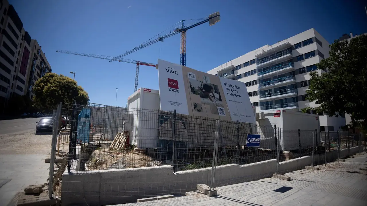 El edificio de viviendas del Plan Vive en construcci&oacute;n, a 10 de julio de 2024.