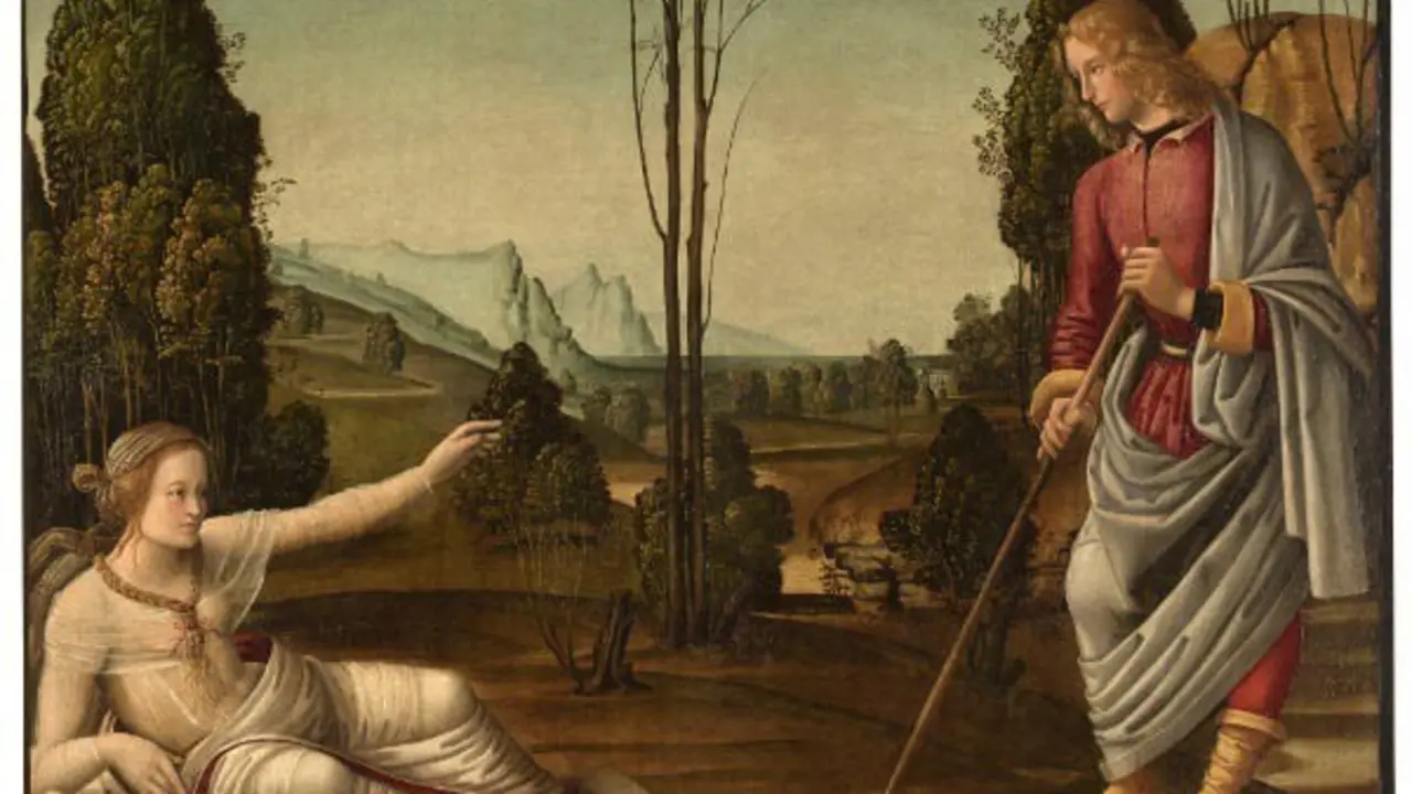 Detalle de la obra Cim&oacute;n contempla a Ifigenia de Johannes Hispanus.