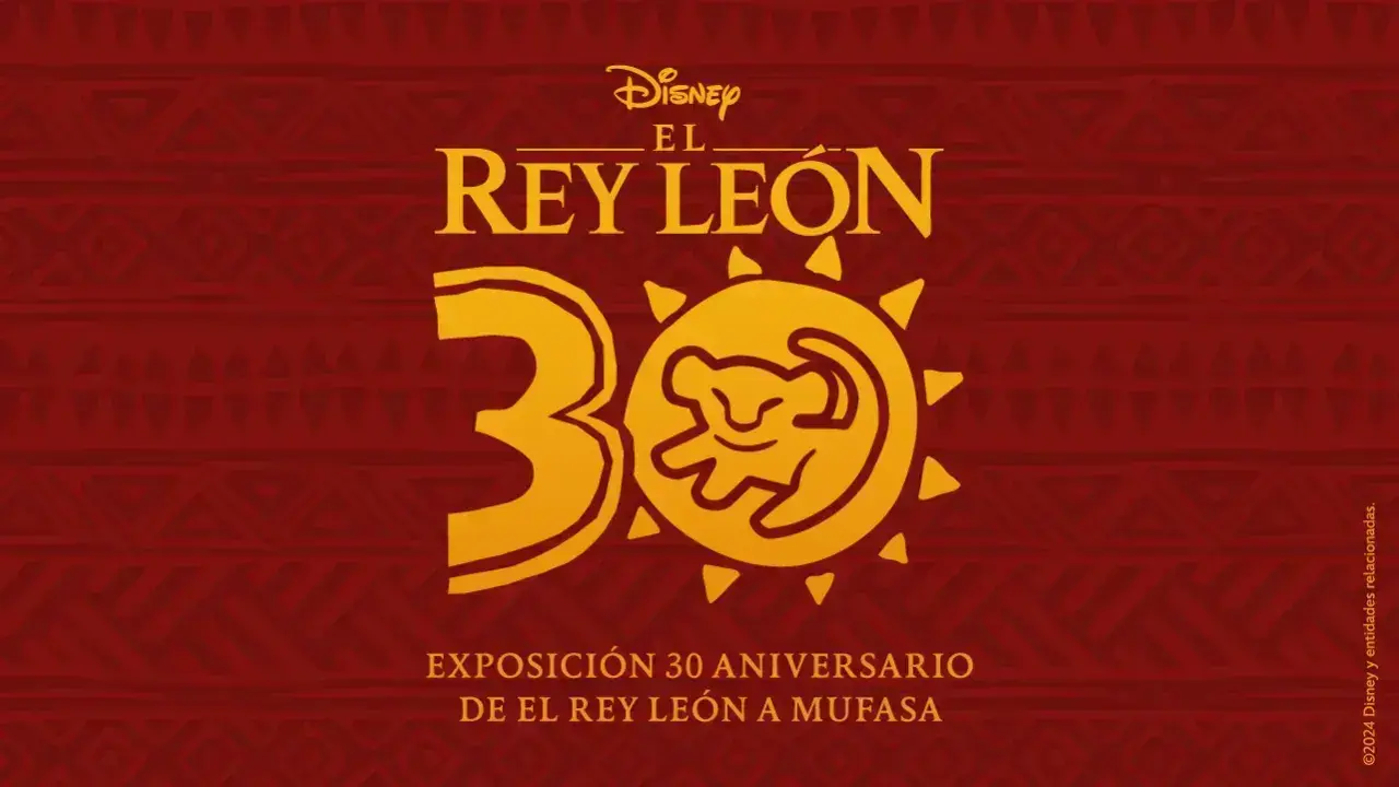 Cartel de la exposici&oacute;n 'El Rey León' en la  Serrería Belga.