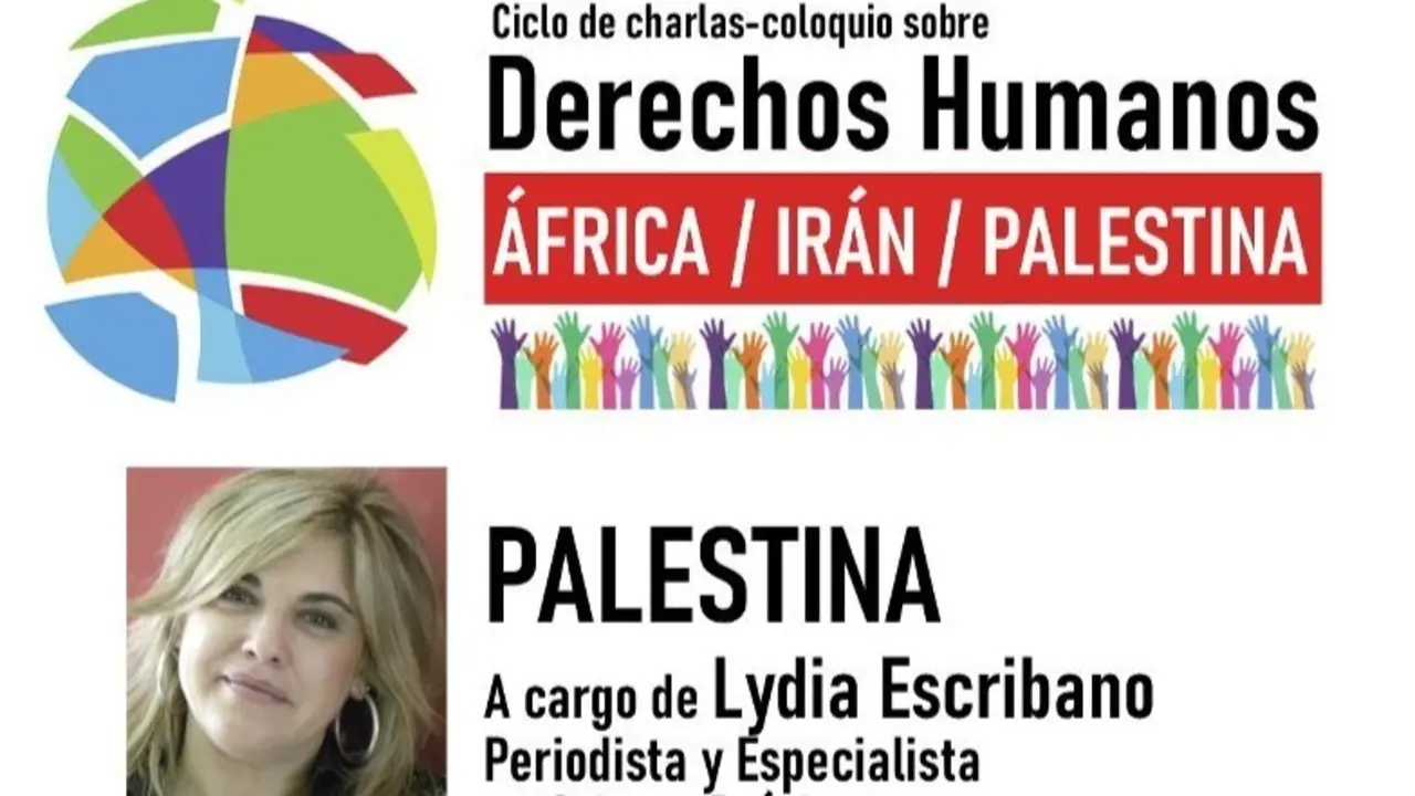 Cartel de la charla en Coslada.