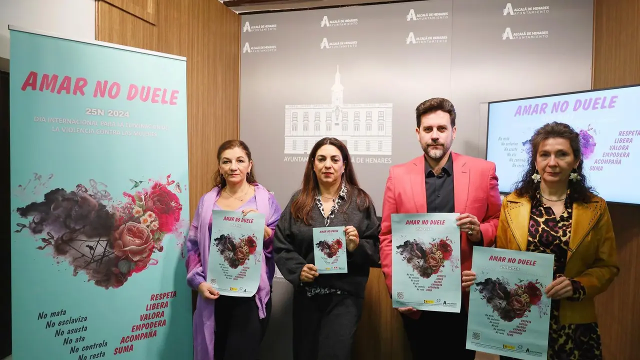 Presentaci&oacute;n de la campa&ntilde;a "amar no duele" por el D&iacute;a Internacional de la Eliminaci&oacute;n de la Violencia contra la Mujer.