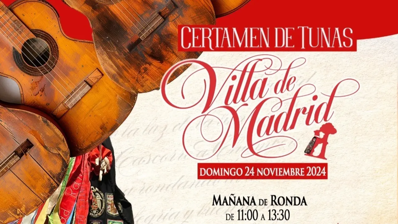 Cartel del Certamen de Tunas Villa de Madrid.