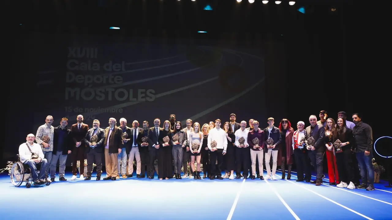 Homenajeados en la Gala del Deporte de M&oacute;stoles.