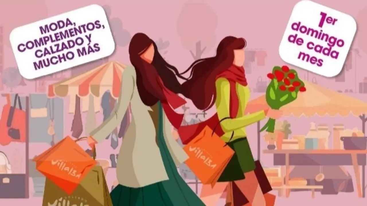Cartel del Mercado Caprichos de Collado Villalba.
