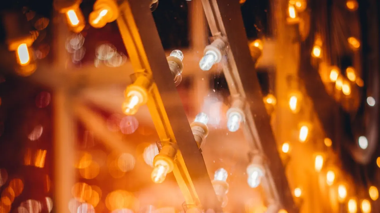 Imagen de archivo de luces de navidad.