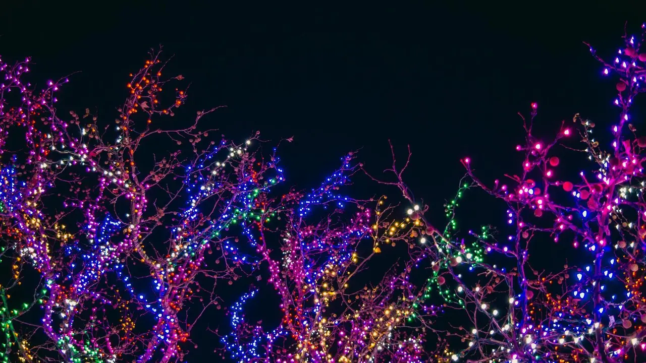 Imagen de luces de Navidad.