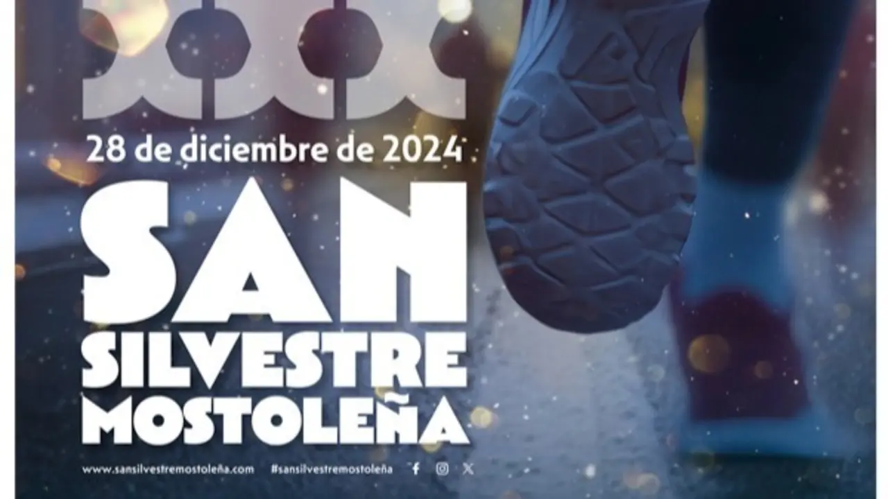 Cartel de la San Silvestre mostole&ntilde;a.