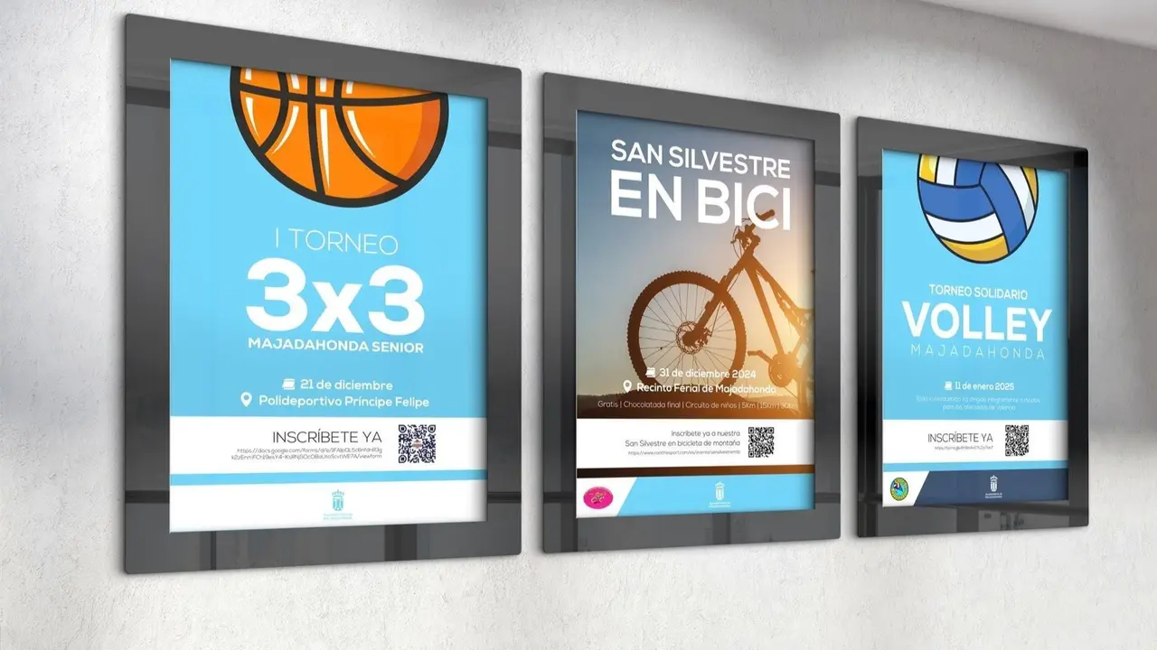Carteles actividades deportivas.
