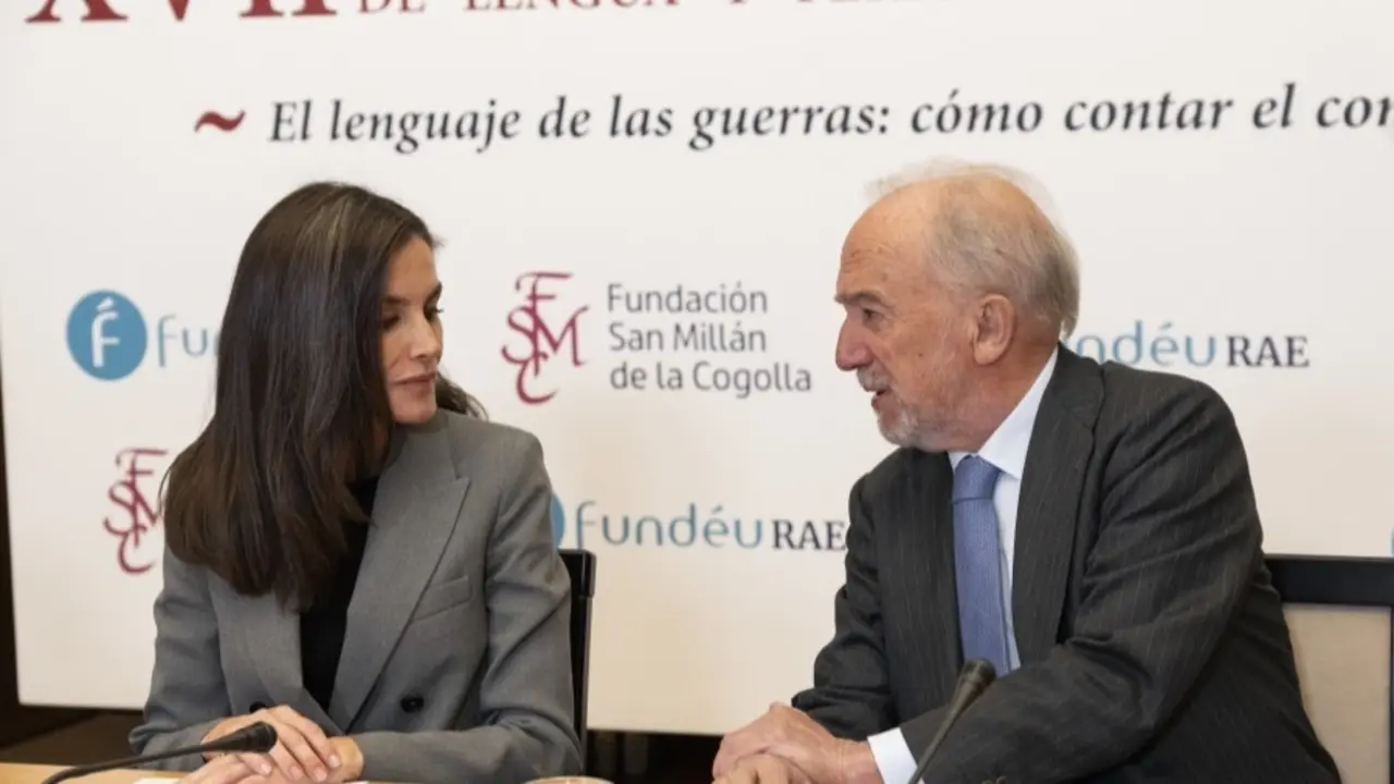 S. M la Reina Letizia, imagen tomada de la p&aacute;gina oficial de la Real Academia Espa&ntilde;ola.
