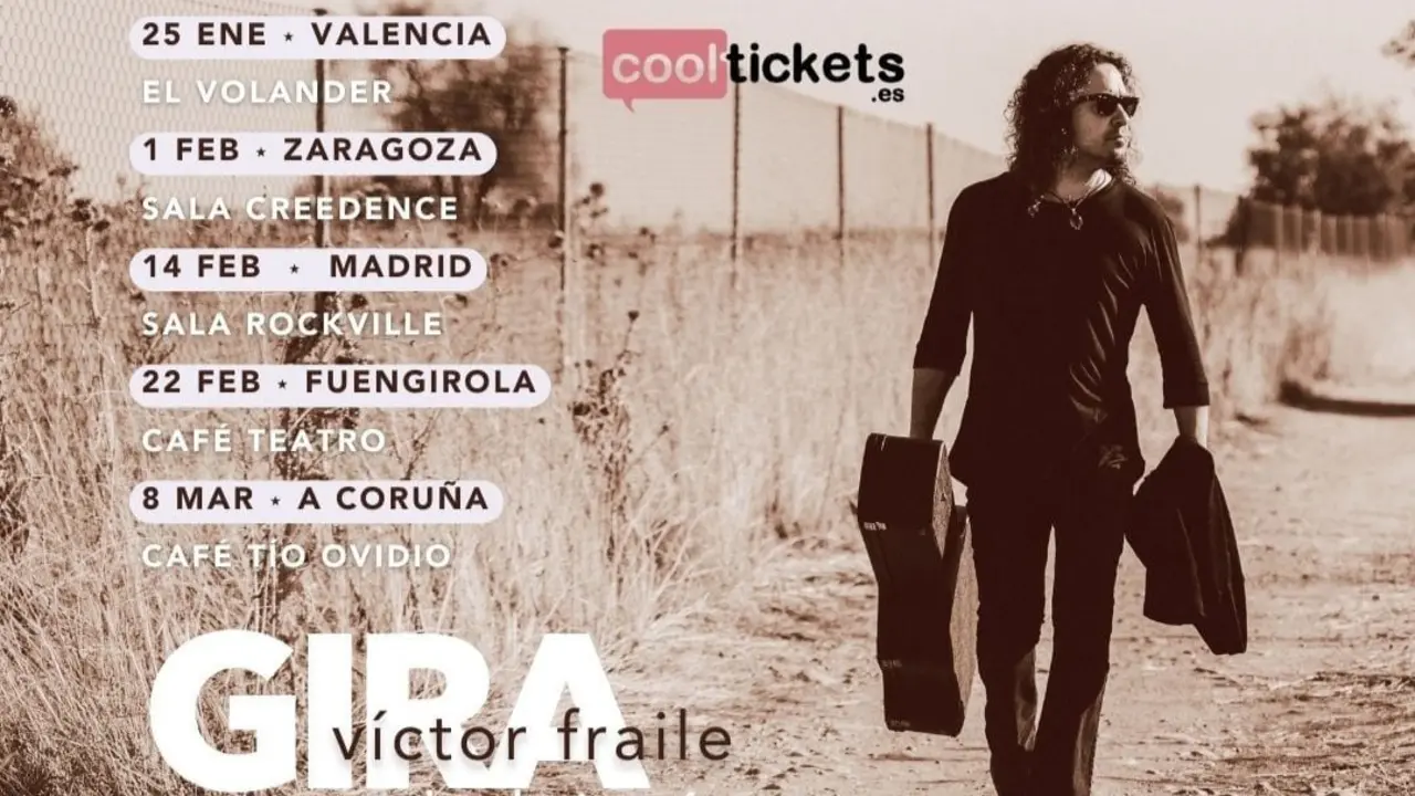 Cartel de la gira de V&iacute;ctor Fraile.