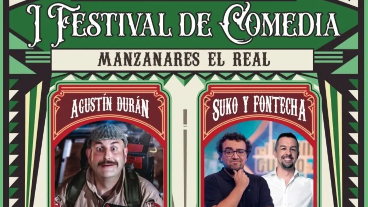 Cartel del primer Festival de la Comedia de Manzanares el Real.