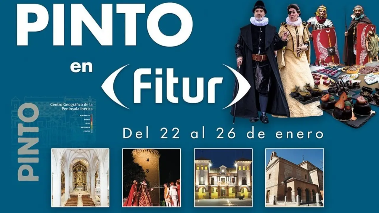 Cartel de la presentaci&oacute;n de Pinto en FITUR 2025.