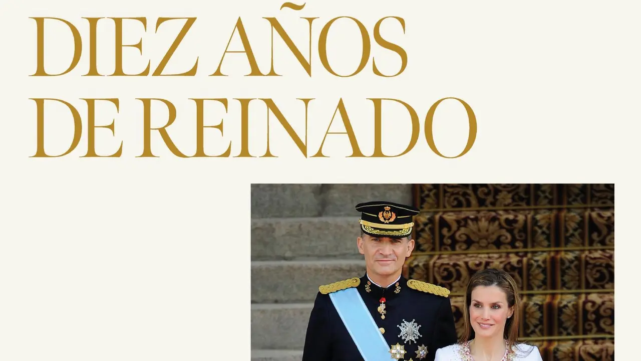 Cartel de 'Diez a&ntilde;os de reinado'.