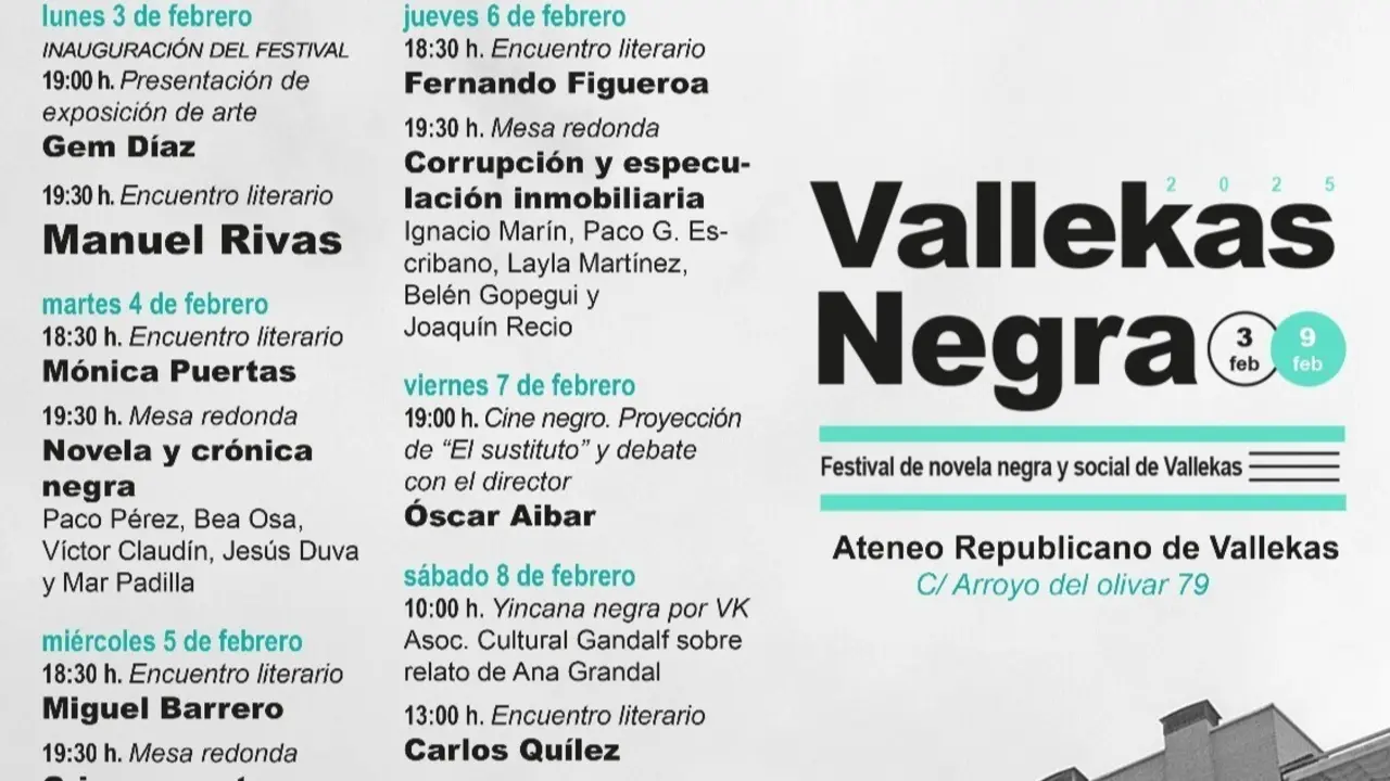 Parte de la programaci&oacute;n del Festival de Vallekas negra.