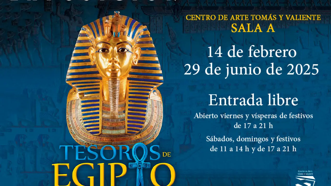 Cartel de la exposici&oacute;n 'Tesoros de Egipto'.