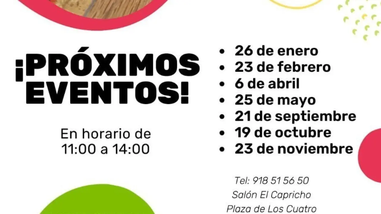 Cartel de fechas de 'Ocio en familia' de Collado Villalba.