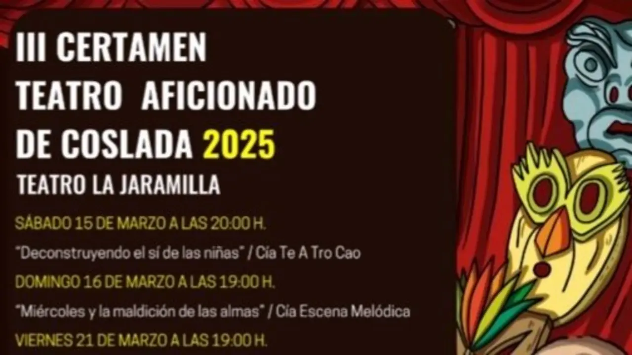 Cartel del III Certamen Teatro Aficionado de Coslada.