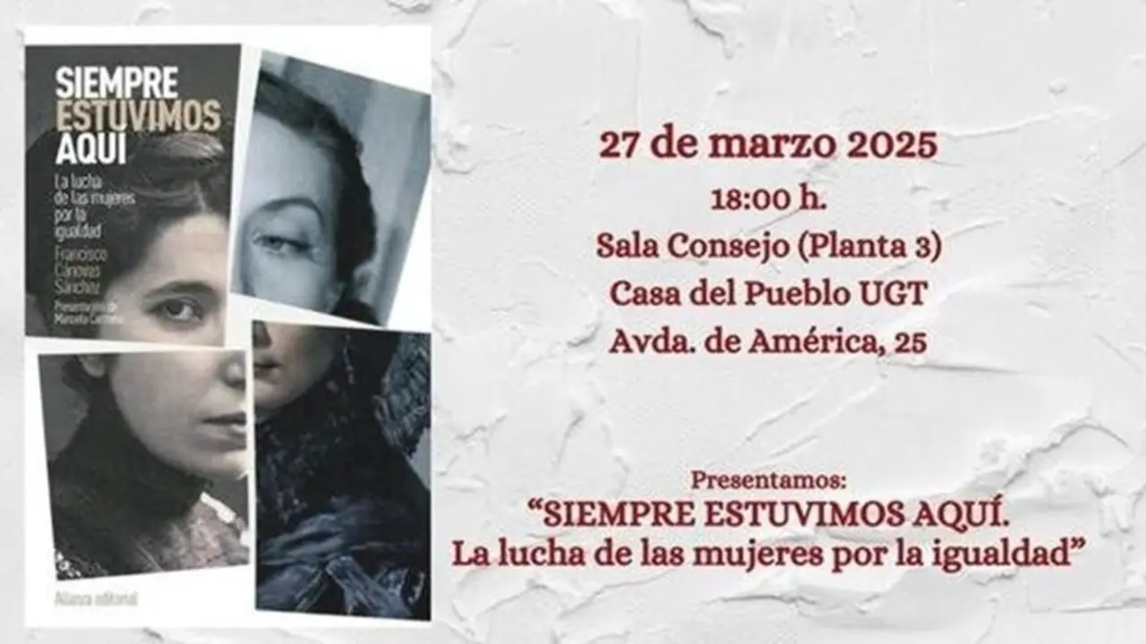 Cartel de la presentaci&oacute;n de "Siempre estuvimos aqu&iacute;", de Francisco C&aacute;novas.