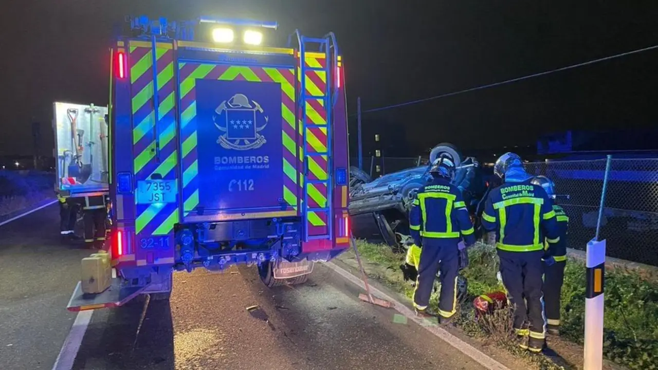 La llegada de los profesionales al lugar del accidente.