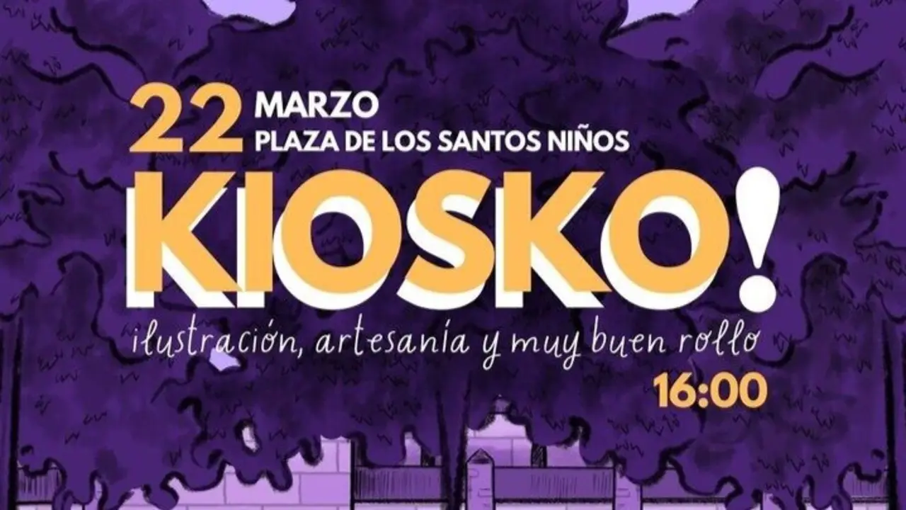 Cartel promocional del encuentro Kiosko! de Alcal&aacute; de Henares.