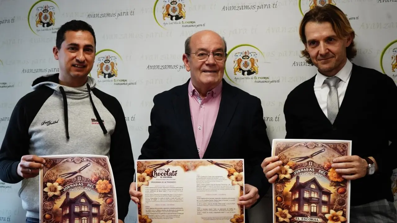 Maestros chocolateros en las 'II Jornadas del chocolate de El Escorial'.