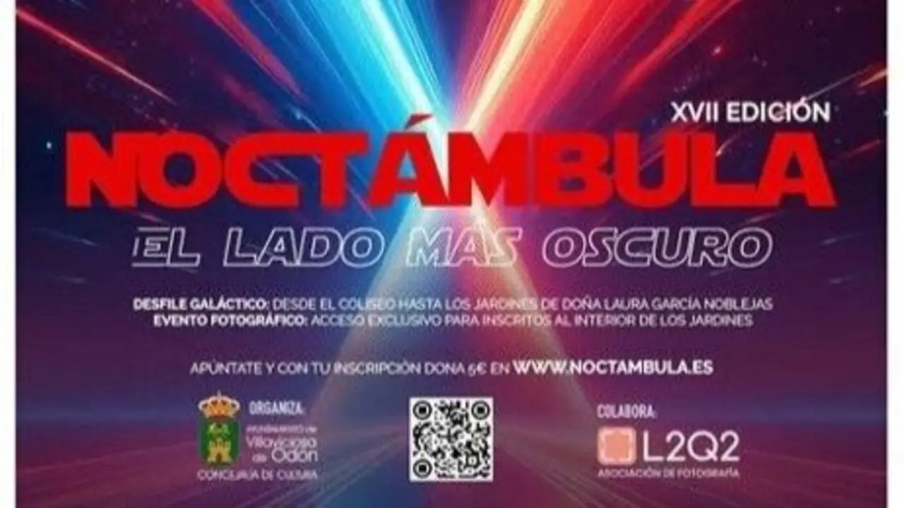 Cartel de Noct&aacute;mbula. Imagen del Ayuntamiento de Villaviciosa de Od&oacute;n.