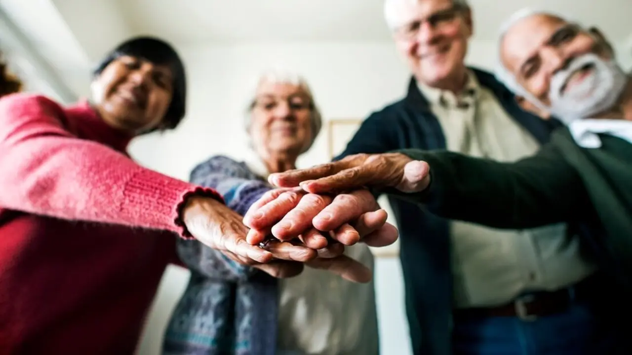 Grupo de apoyo de personas mayores.
