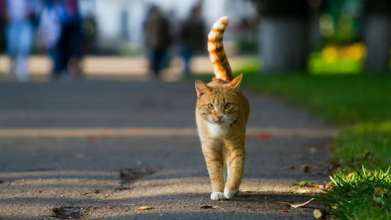 Un gato en la calle. Imagen de archivo.