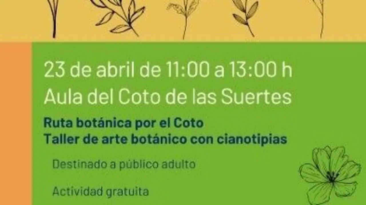 Cartel de la actividad 'Descubriendo la vegetaci&oacute;n del municipio'. Imagen del Ayuntamiento de Collado de Villalba.