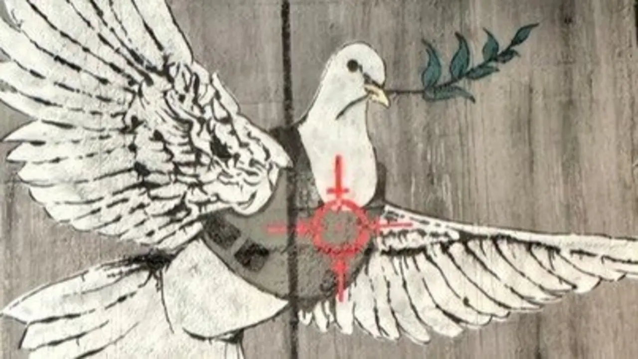 Obra de la exposici&oacute;n de Banksy.