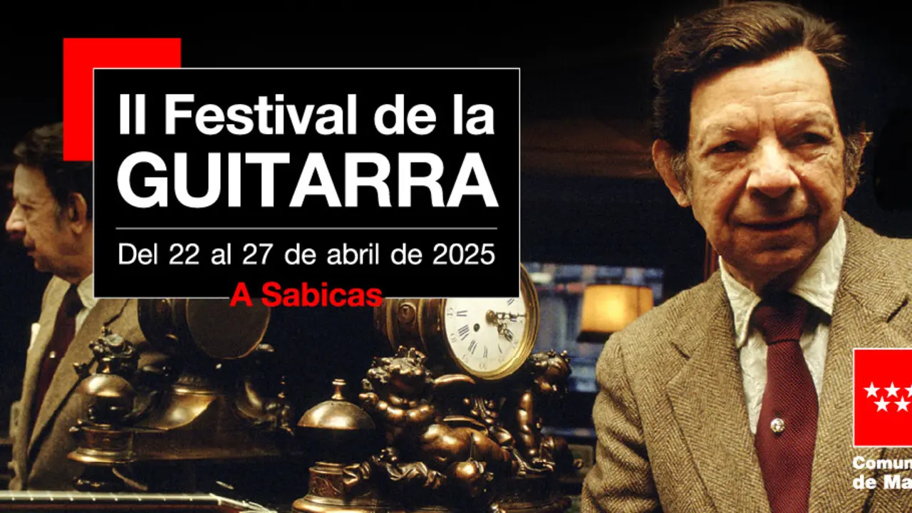 Cartel de la II edici&oacute;n del Festival de la Guitarra Flamenca. Imagen de la Comunidad de Madrid.