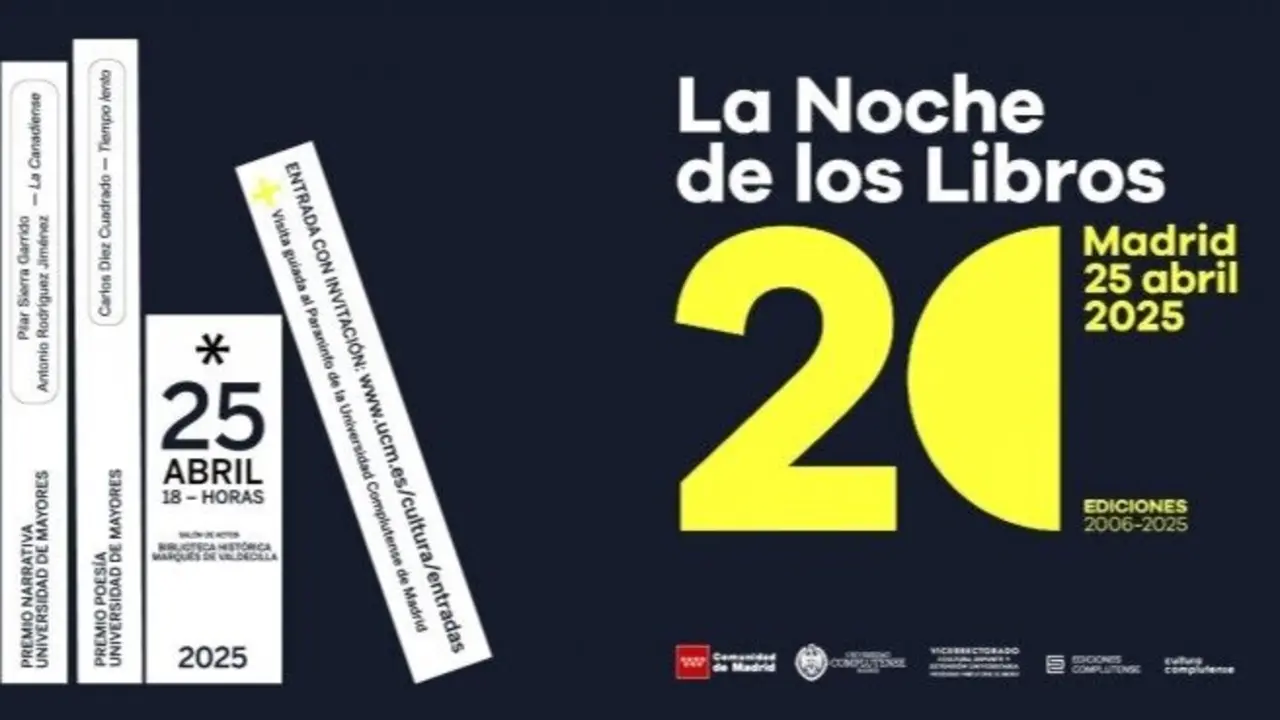 Cartel de 'La Noche de los Libros 2025'.