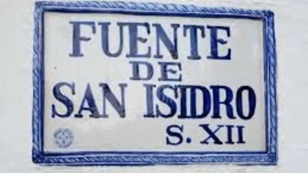 Cartel de la fuente de San Isidro. Imagen del Ayuntamiento de Madrid.