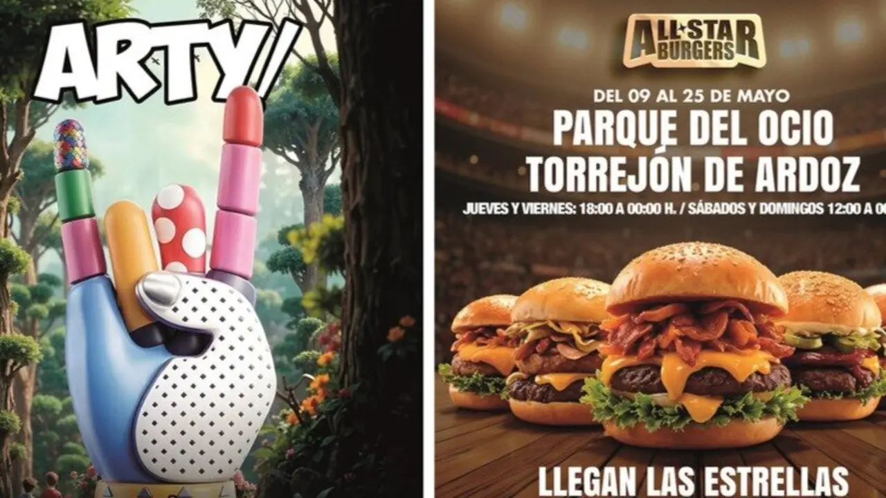 Cartel Arty y Burger. Imagen del Ayuntamiento de Torrej&oacute;n de Ardoz.