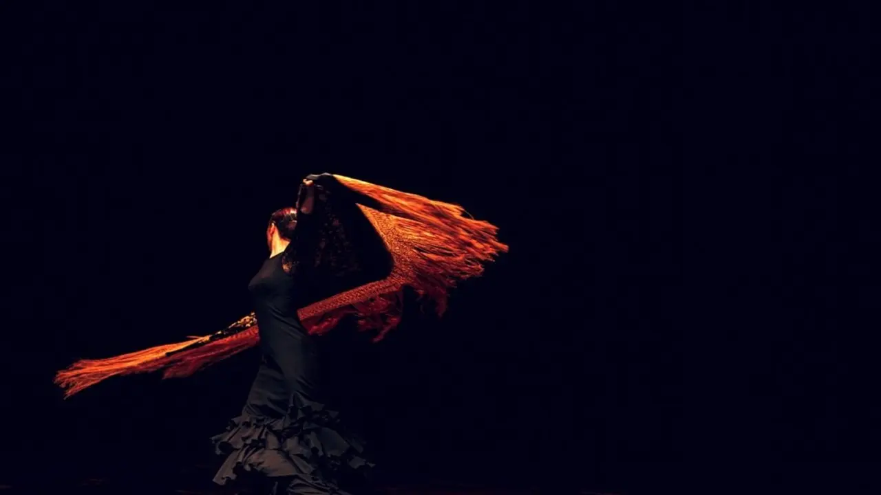 Bailarina de flamenco. Imagen de archivo.