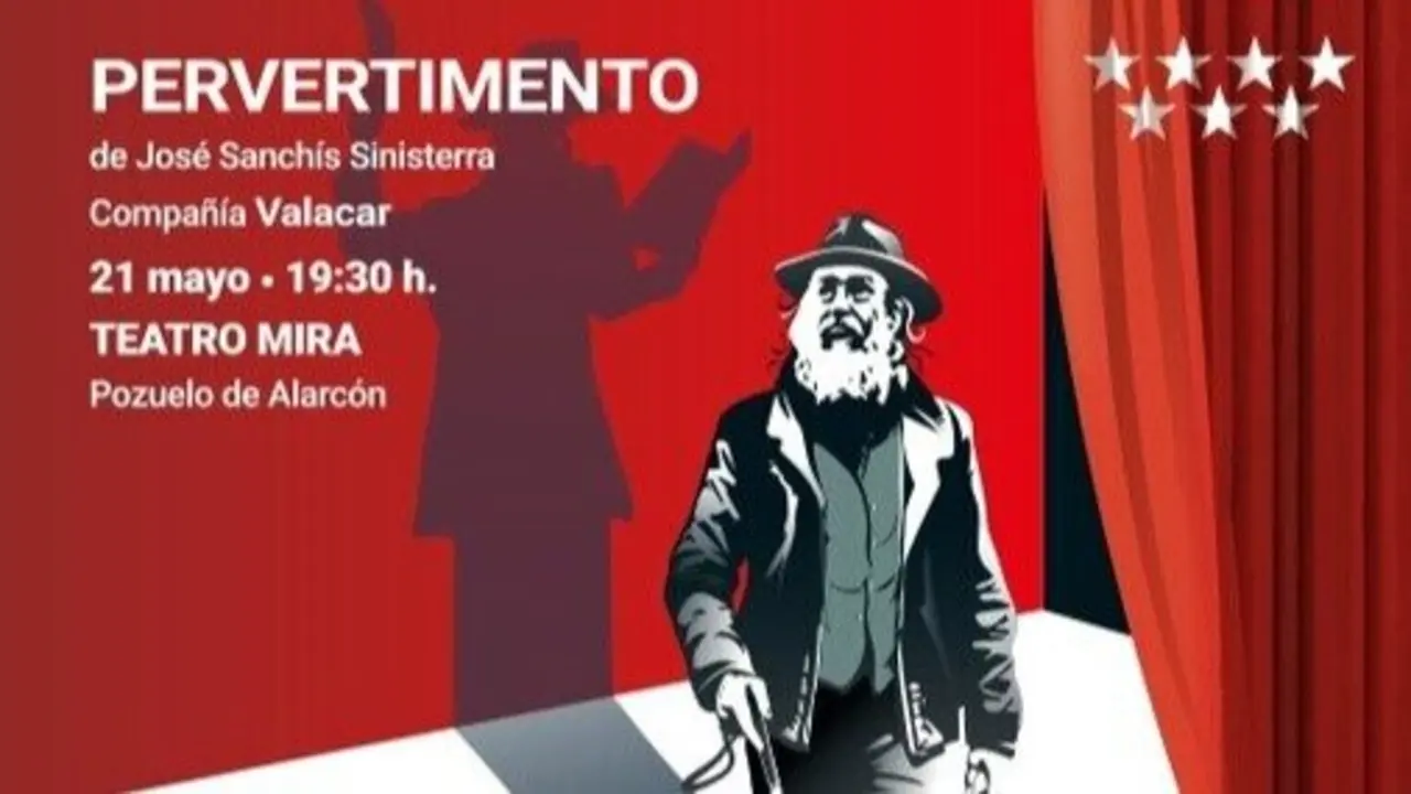Cartel de 'Pervertimento'. Imagen del Ayuntamiento de Pozuelo de Alarc&oacute;n.