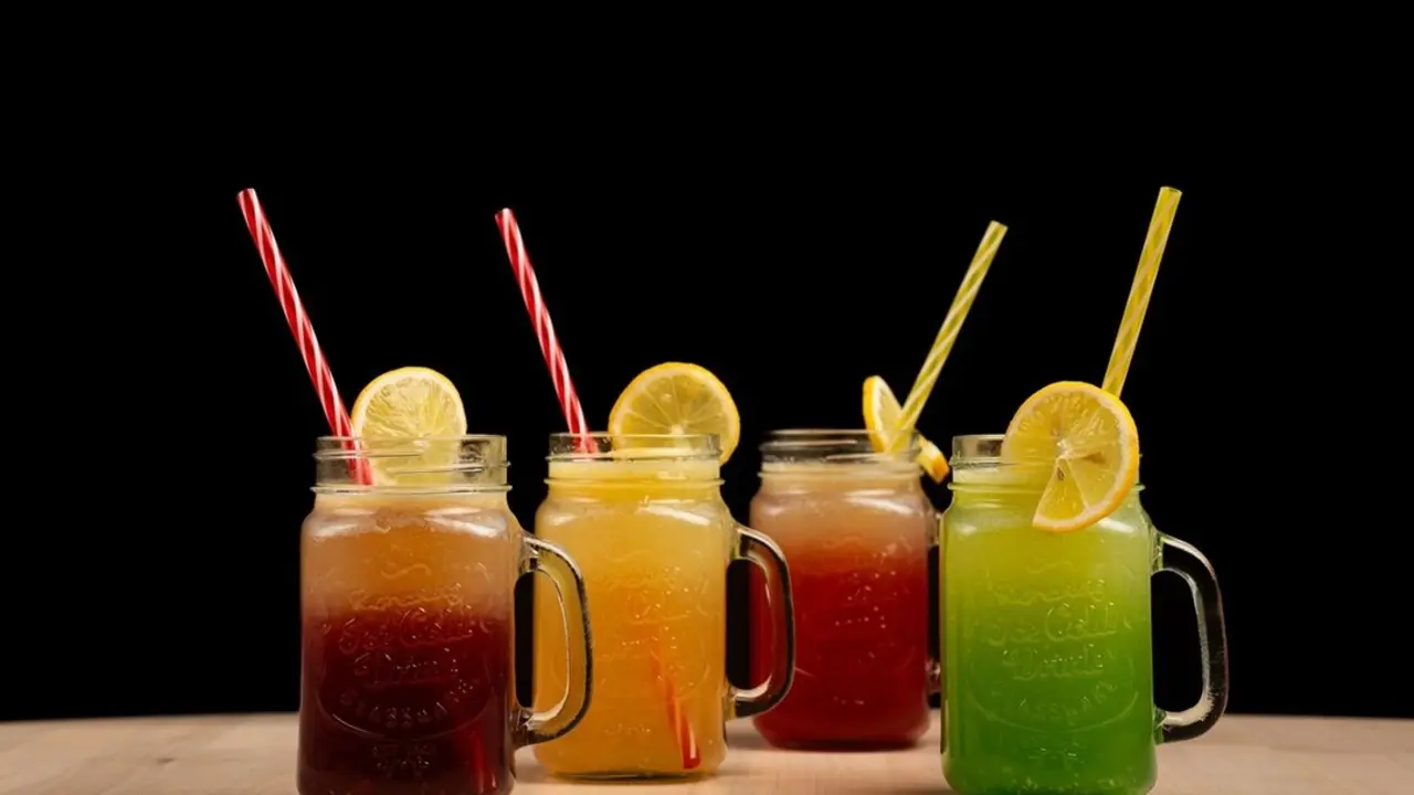 Diferente tipos de limonadas. Imagen de archivo.