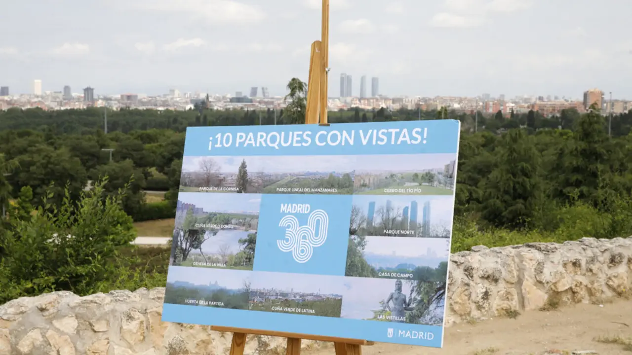 Presentaci&oacute;n de los 10 parque con vistas. Imagen del Ayuntamiento de Madrid.