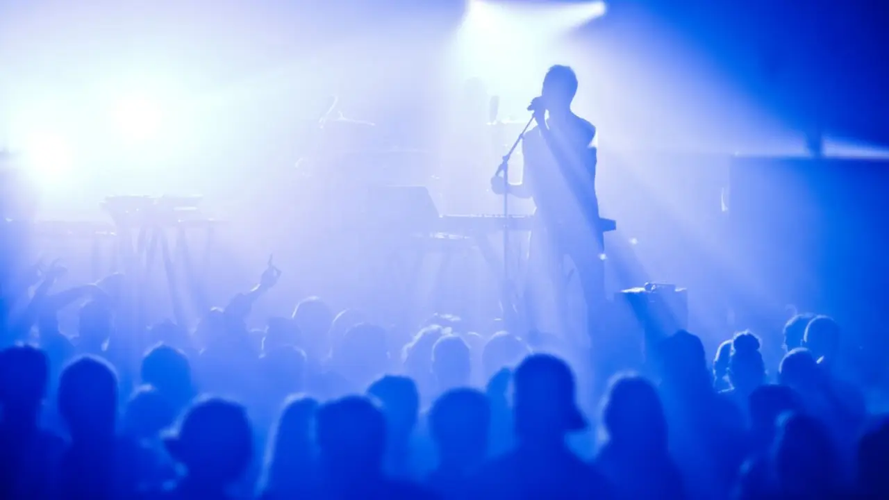 Un concierto de noche. Imagen de archivo.