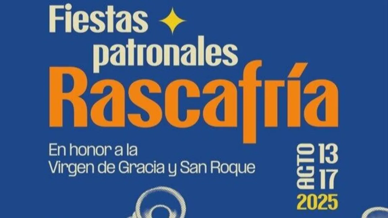 Cartel de las Fiestas de Rascafr&iacute;a. Imagen del consistorio.
