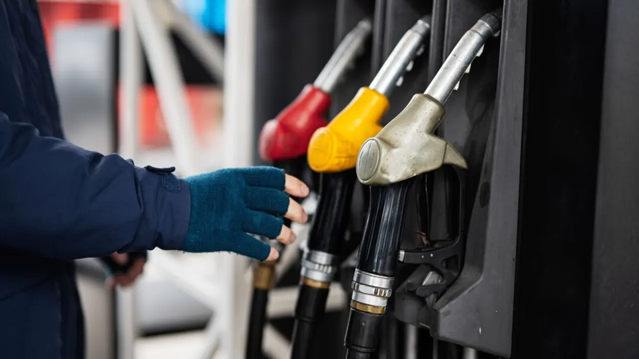 Una persona repostando en una gasolinera. Imagen de archivo.