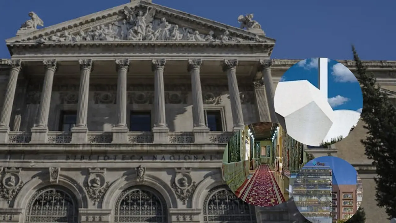 La Biblioteca Nacional de Espa&ntilde;a y alguno de los edificios a los que se puede acceder.