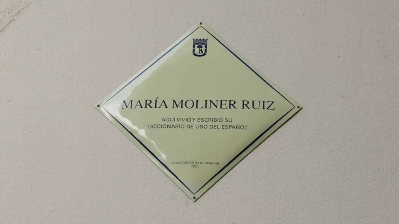 La placa colocada.